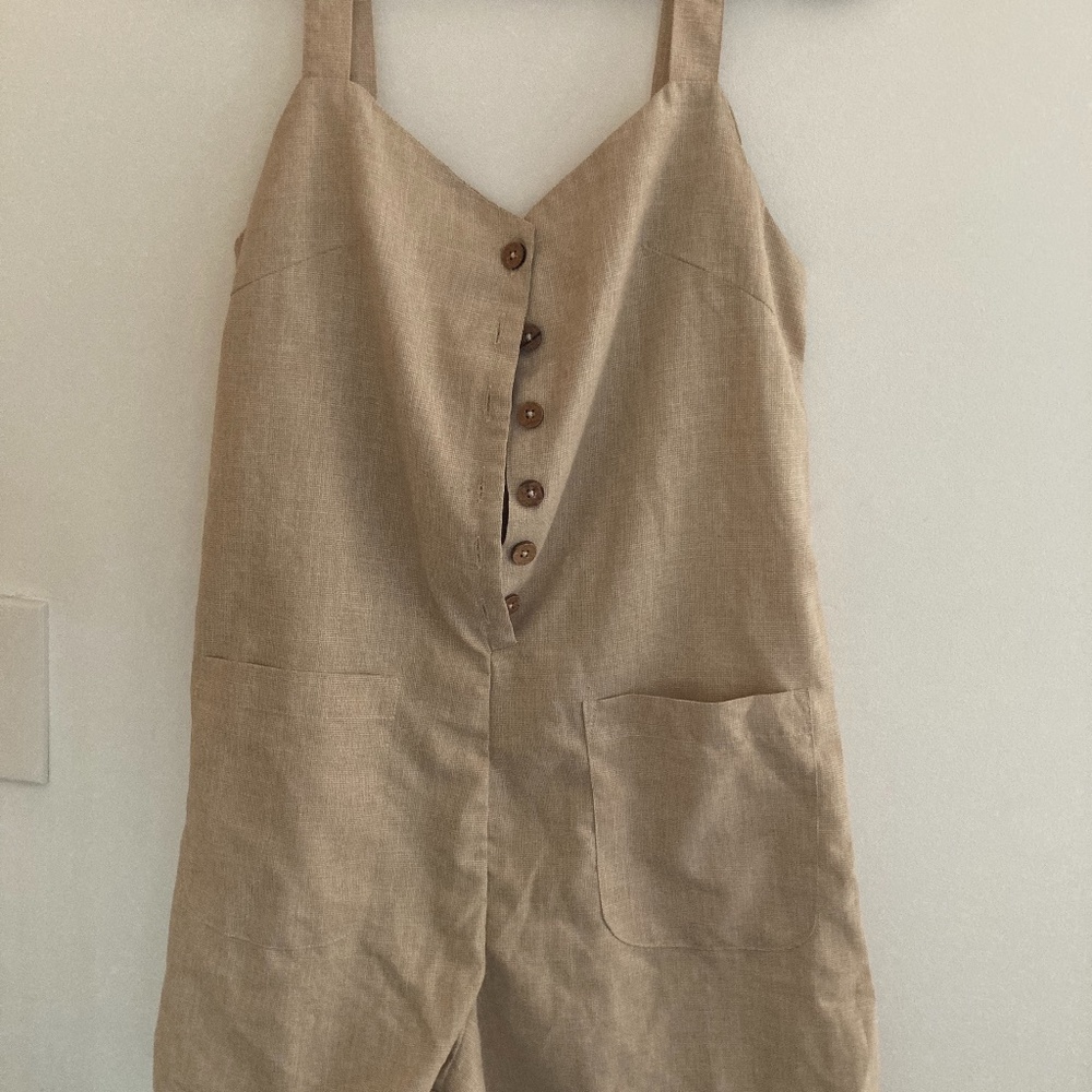 Beige stylish one piece outfit